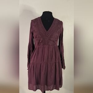 Altar'd State Deep Purple Lace Dress